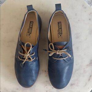 Pikolinos Navy Leather Casual Shoes